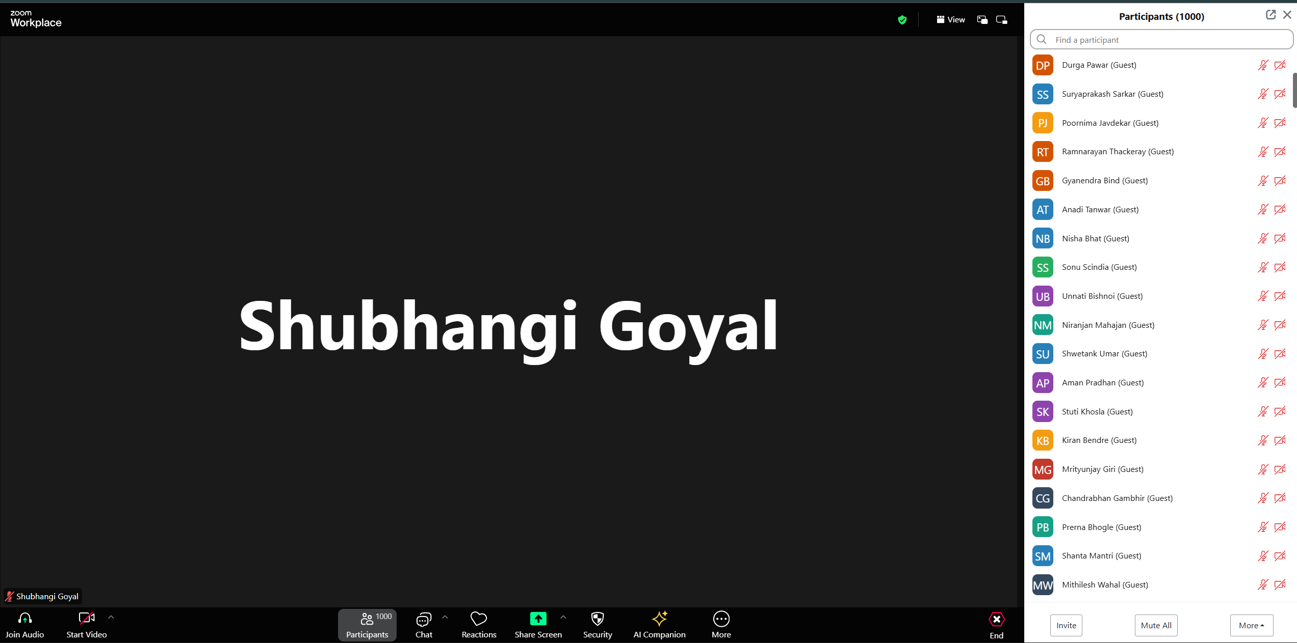 Full meeting with normal members